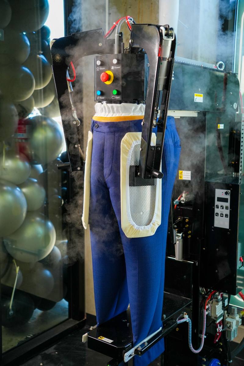 Professional steam pressing